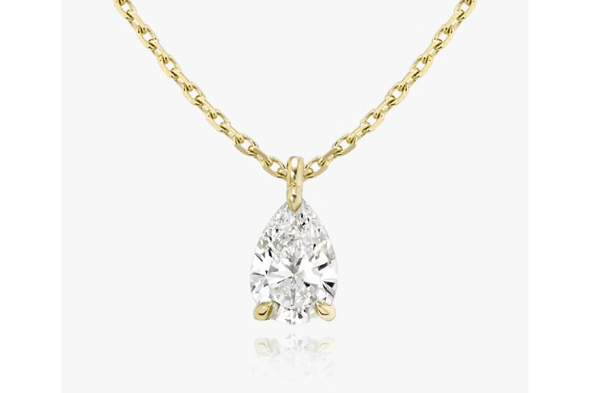 Boond Pear Solitaire Pendant