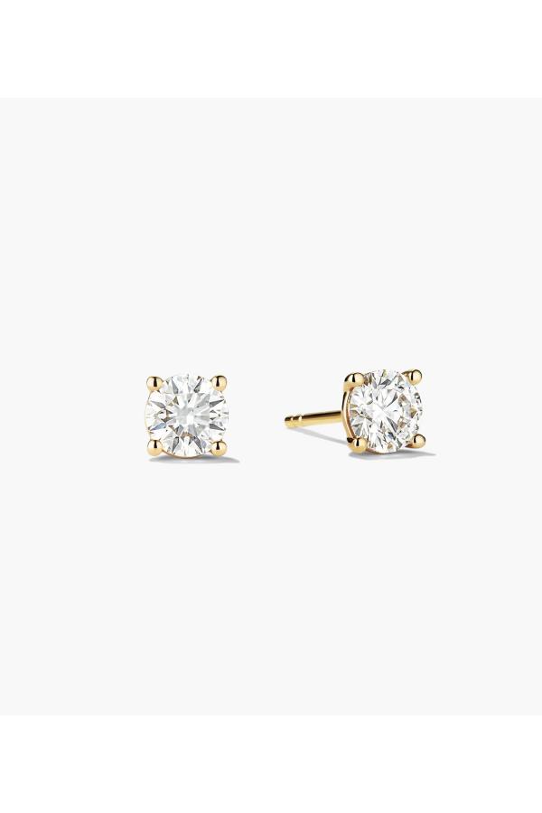 Bindu Petite Round Diamond Studs