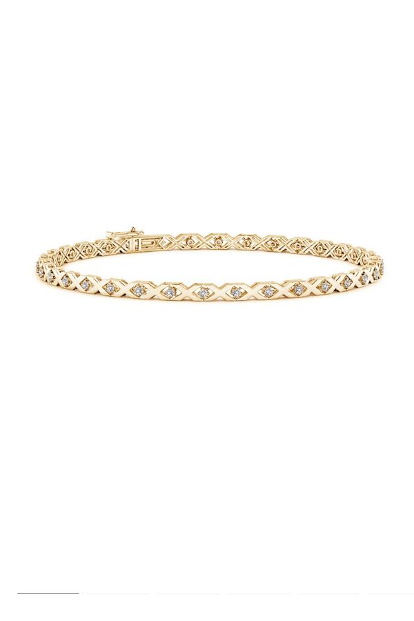 Ajanta X-Motif Diamond Bracelet